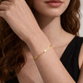 Custom Name Bar Bracelet, Gold Stainless Steel, Engraved ID, Dainty Paperclip Chain